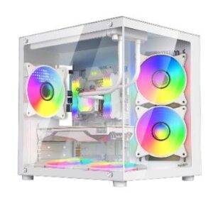 GABINETE SENTEY A8 RGB CUBO BLANCO 5 FAN