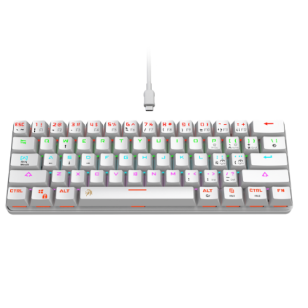 TECLADO NETMAK DOMINATE WHITE