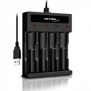 CARGADOR DE PILAS NETMAK AA/AAA USB