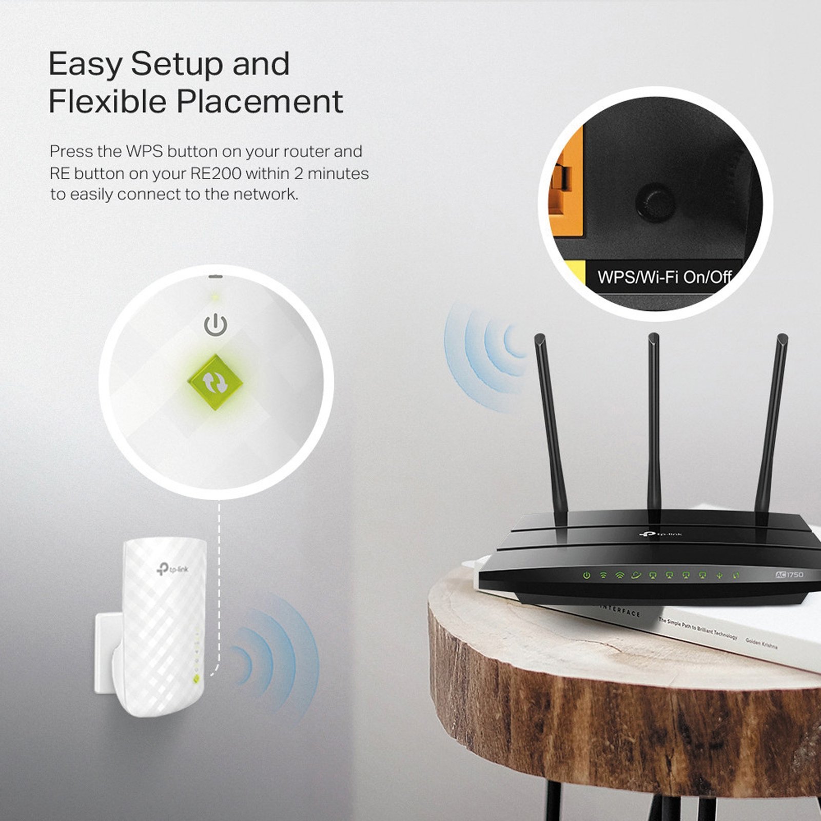 EXTENSOR DE RANGO TP-LINK RE200 AC750 DUAL BAND - Imagen 2