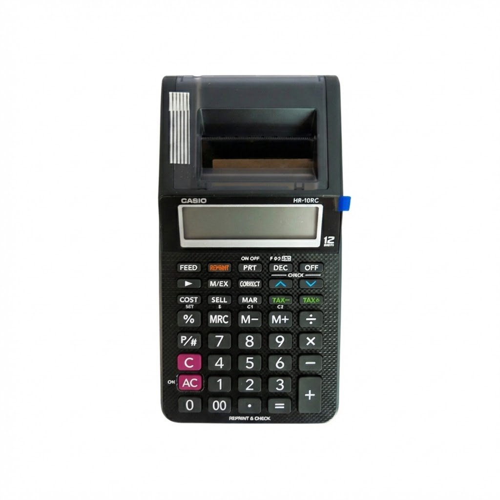 CALCULADORA CASIO HR 8 PAPEL 12DIG+FUENTE - Imagen 2
