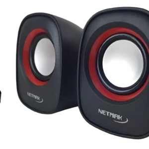Parlante Netmak 9025 USB Negro/Rojo - NM-9025R